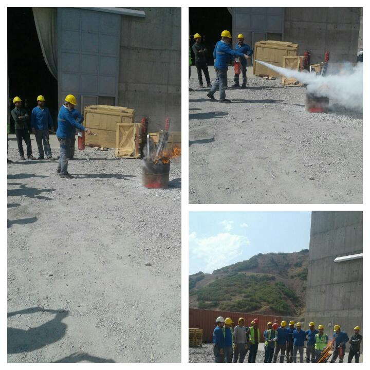 Beyaz OSGB İş Güvenliği Uzmanı Sedat SAYAN ve ekibi tarafından Berdemir Enerji firmasında yangın tatbikatı yapıldı.
